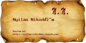 Nyilas Nikodém névjegykártya